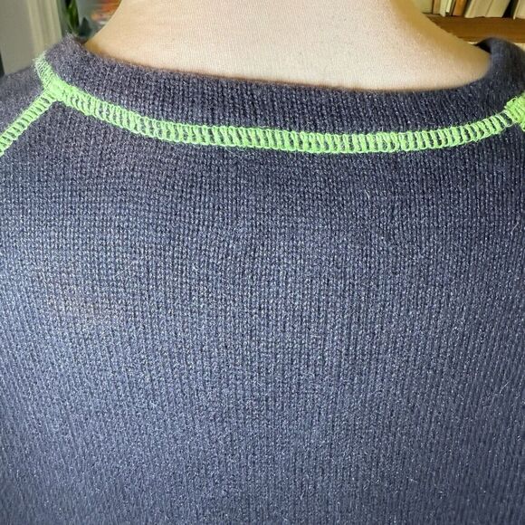 Quacker Factory SZ M Ugly Christmas Cat Snowman Sweater Scarf Embroidered Winter - Picture 10 of 13